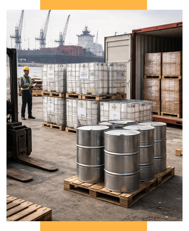 Доставка химического сырья из Индии от 258000 р. | СетСервис-Сль